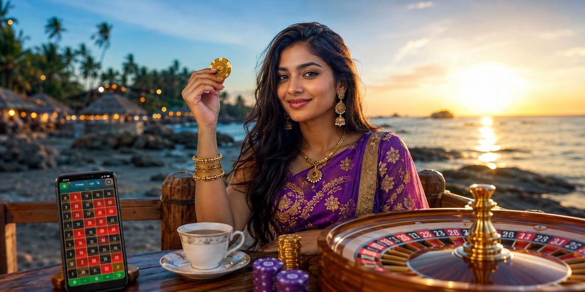 সেন্টমার্টিন দ্বীপের সমুদ্র সৈকতে রুলেট গেম ও বোনাস অফার উপভোগ করছেন একজন ভ্রমণকারী